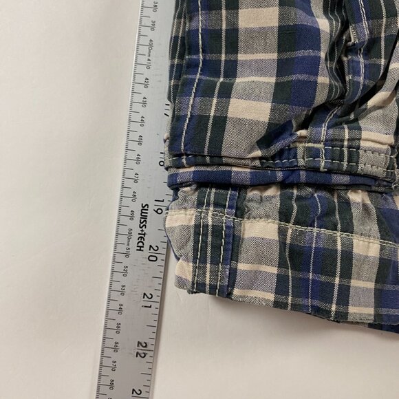 American Eagle Outfitters Classic Length Plaid Cargo Shorts Mens Size 32 Cotton - Picture 11 of 12